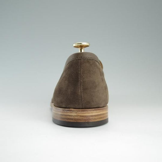 新品★ジョンロブ 9E【貴重★コンビ仕様/KIPLING/4596ラスト】コインローファー/カーフ×スエード/茶/メンズ/JOHN LOBB★d766