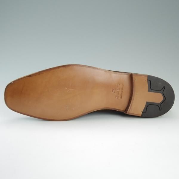 新品★ジョンロブ 9E【貴重★コンビ仕様/KIPLING/4596ラスト】コインローファー/カーフ×スエード/茶/メンズ/JOHN LOBB★d766
