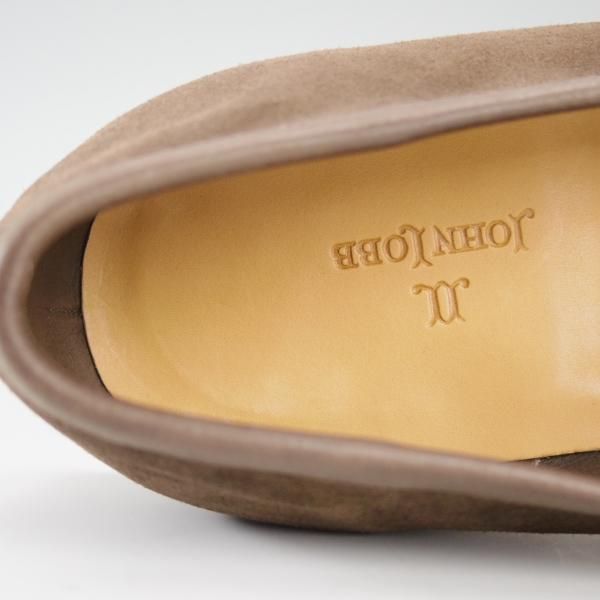 新品★ジョンロブ 9E【貴重★コンビ仕様/KIPLING/4596ラスト】コインローファー/カーフ×スエード/茶/メンズ/JOHN LOBB★d766