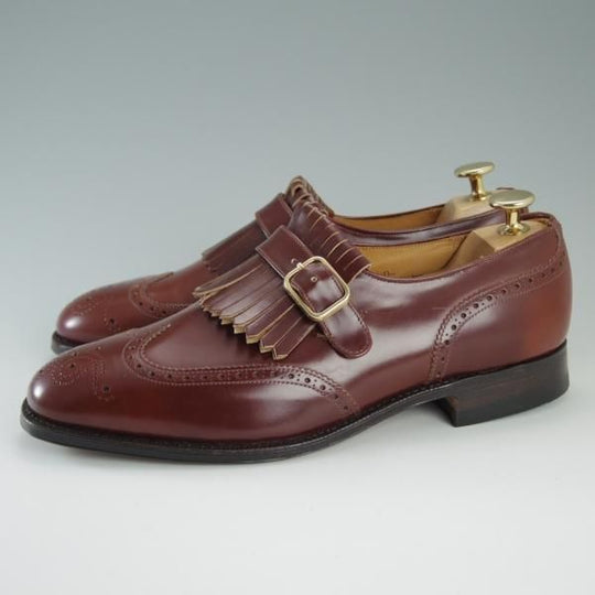 未使用★チャーチ 60F/UK6【旧チャーチ★ブックバインダーカーフ/Stafford】69Rラスト/モンクストラップ/赤茶/メンズ/Church's★d767