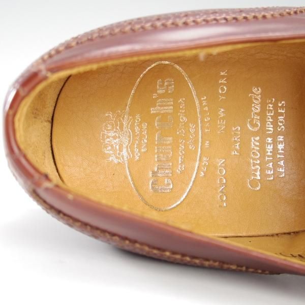 未使用★チャーチ 60F/UK6【旧チャーチ★ブックバインダーカーフ/Stafford】69Rラスト/モンクストラップ/赤茶/メンズ/Church's★d767