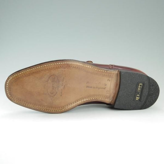 未使用★チャーチ 60F/UK6【旧チャーチ★ブックバインダーカーフ/Stafford】69Rラスト/モンクストラップ/赤茶/メンズ/Church's★d767