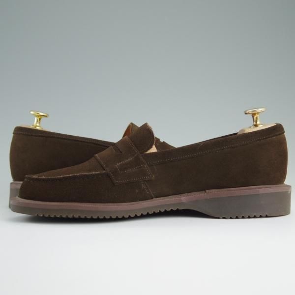 美品★ロイドフットウェア UK6.5【貴重★(英)ホワイト社製/コインローファー】スエード/濃茶/メンズ/Lloyd's/Lloyd Footwear★d773