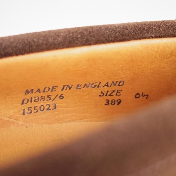 美品★ロイドフットウェア UK6.5【貴重★(英)ホワイト社製/コインローファー】スエード/濃茶/メンズ/Lloyd's/Lloyd Footwear★d773