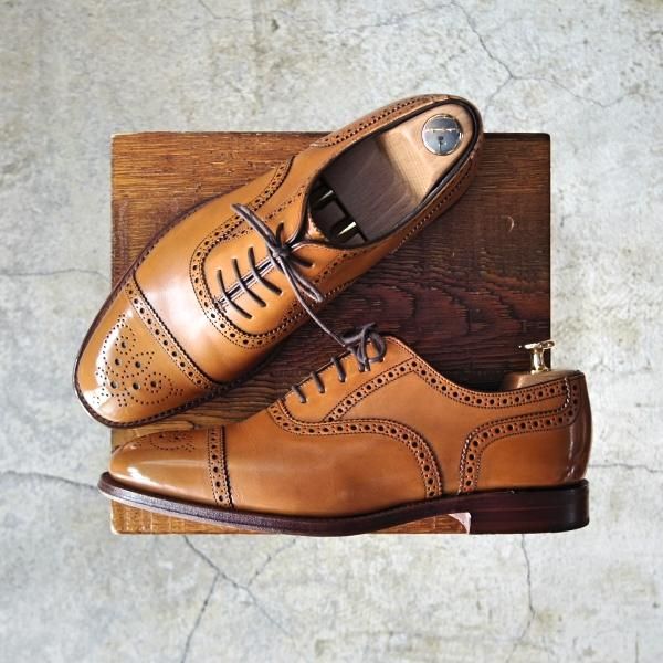 極美品☆(英)Loake/ローク 7F【☆(英)Herring Shoes別注/ハムステッド