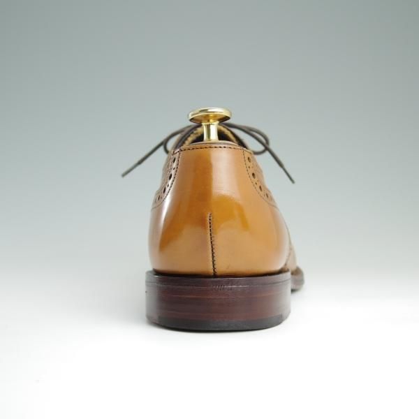 極美品★(英)Loake/ローク 7F【★(英)Herring Shoes別注/ハムステッド】HAMPSTEAD/026ラスト/セミブローグ/カーフ/茶/ヘリング★d774