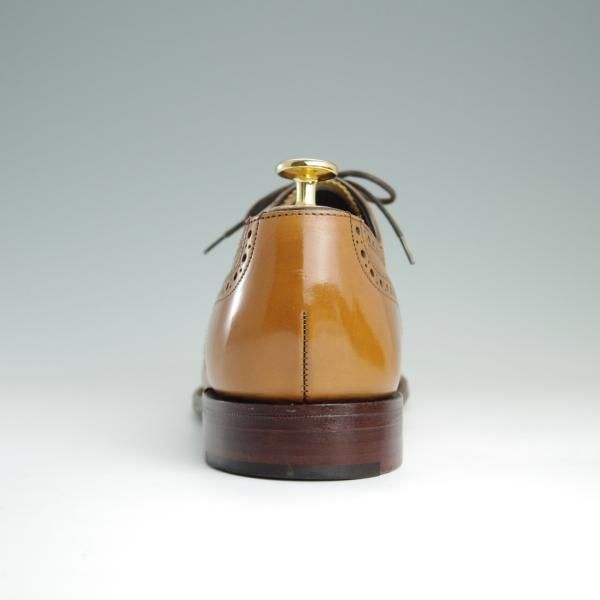 極美品★(英)Loake/ローク 7F【★(英)Herring Shoes別注/ハムステッド】HAMPSTEAD/026ラスト/セミブローグ/カーフ/茶/ヘリング★d774
