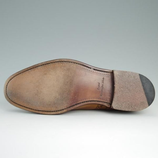 極美品★(英)Loake/ローク 7F【★(英)Herring Shoes別注/ハムステッド】HAMPSTEAD/026ラスト/セミブローグ/カーフ/茶/ヘリング★d774