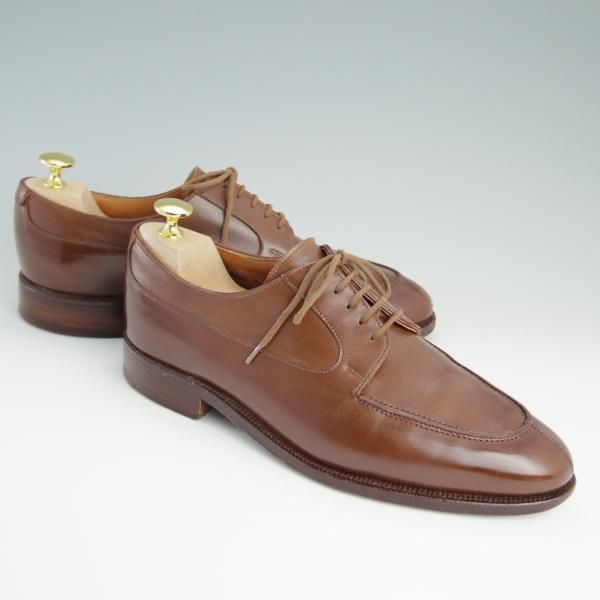 極上★クロケット&ジョーンズ 6.5E【★(英)ポールスミス別注/Paul Smith】Uチップ/カーフ/茶/メンズ/靴/シューズ/Crockett&Jones★d777