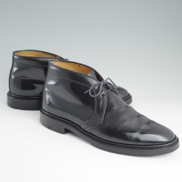 靴 ALDEN #1359 7D 385 / 1124 極上 オールデン チャッカブーツ ブラック コードバン 7D