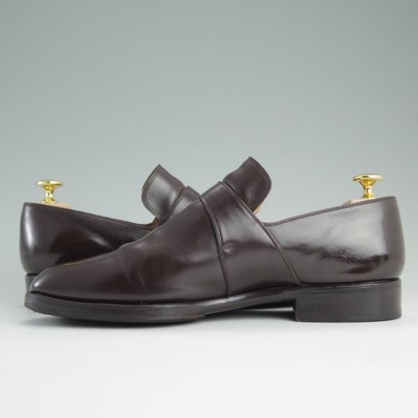 極上★(伊)ステファノベーメル SIZE 39.5【定価￥216,000-★モンクストラップ/スリッポン】カーフ/濃茶/ベーメル/Stefano Bemer★d782