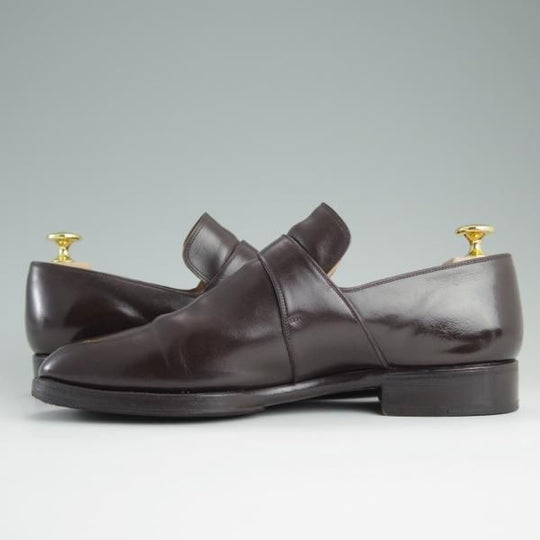 極上★(伊)ステファノベーメル SIZE 39.5【定価￥216,000-★モンクストラップ/スリッポン】カーフ/濃茶/ベーメル/Stefano Bemer★d782