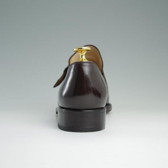 極上★(伊)ステファノベーメル SIZE 39.5【定価￥216,000-★モンクストラップ/スリッポン】カーフ/濃茶/ベーメル/Stefano Bemer★d782