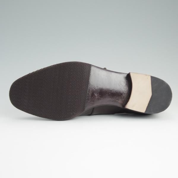 極上★(伊)ステファノベーメル SIZE 39.5【定価￥216,000-★モンクストラップ/スリッポン】カーフ/濃茶/ベーメル/Stefano Bemer★d782