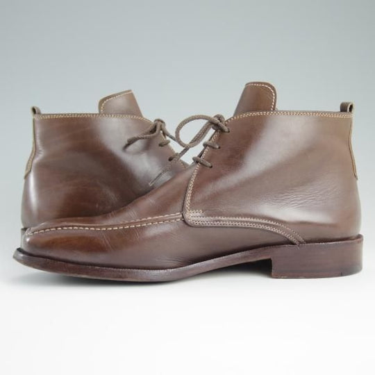 極上★(伊)ステファノ・ブランキーニ UK6.5程度【★チャッカブーツ/Uチップ】カーフ/茶/メンズ/STEFANO BRANCHINI★d783