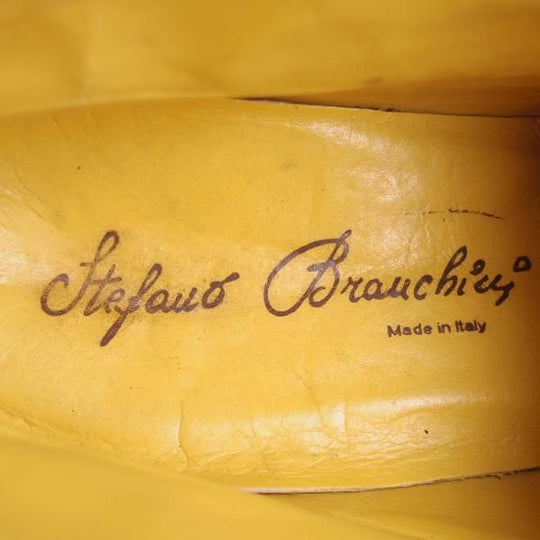 極上★(伊)ステファノ・ブランキーニ UK6.5程度【★チャッカブーツ/Uチップ】カーフ/茶/メンズ/STEFANO BRANCHINI★d783