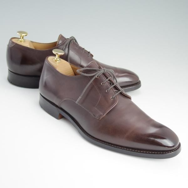 美品★(英)チーニー 7.5F【★プレーントゥ/3888ラスト】カーフ/濃茶/メンズ/CHEANEY★d787