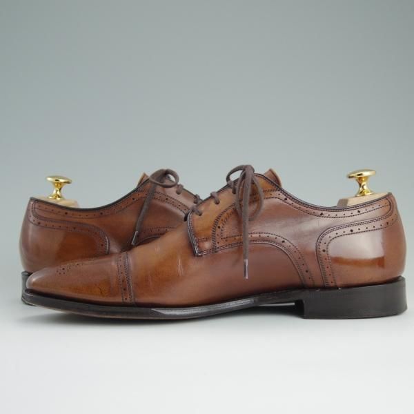 極上★チャーチ 65F/UK6.5【上級★Exclusive Cllection/ベティスカーフ/119ラスト】Taunton/セミブローグ/茶/メンズ/Church's★d789