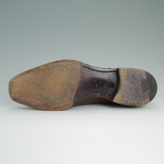 極上★チャーチ 65F/UK6.5【上級★Exclusive Cllection/ベティスカーフ/119ラスト】Taunton/セミブローグ/茶/メンズ/Church's★d789