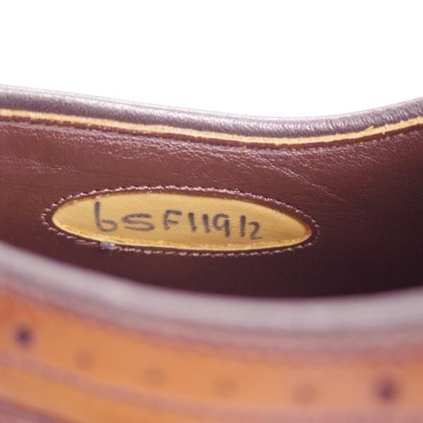 極上★チャーチ 65F/UK6.5【上級★Exclusive Cllection/ベティスカーフ/119ラスト】Taunton/セミブローグ/茶/メンズ/Church's★d789