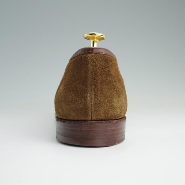 美品★クロケット&ジョーンズ 7E【貴重★SHIPS別注/DOUGLAS】アンライニング仕様/ローファー/スエード/茶/メンズ/Crockett&Jones★d790