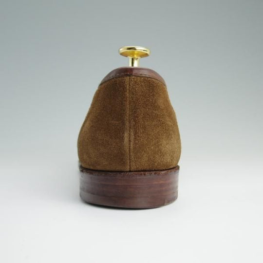 美品★クロケット&ジョーンズ 7E【貴重★SHIPS別注/DOUGLAS】アンライニング仕様/ローファー/スエード/茶/メンズ/Crockett&Jones★d790