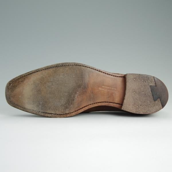 美品★クロケット&ジョーンズ 7E【貴重★SHIPS別注/DOUGLAS】アンライニング仕様/ローファー/スエード/茶/メンズ/Crockett&Jones★d790