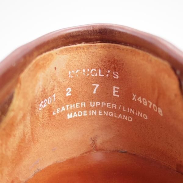 美品★クロケット&ジョーンズ 7E【貴重★SHIPS別注/DOUGLAS】アンライニング仕様/ローファー/スエード/茶/メンズ/Crockett&Jones★d790