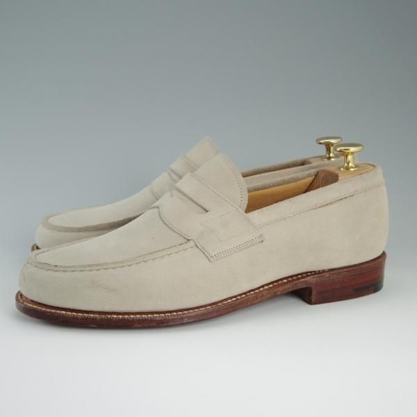 ほぼ未使用★チャーチ 70G/UK7【★コインローファー/BENTLEY】101ラスト/スエード/ベージュ/メンズ/Church's★d794