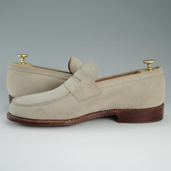 ほぼ未使用★チャーチ 70G/UK7【★コインローファー/BENTLEY】101ラスト/スエード/ベージュ/メンズ/Church's★d794