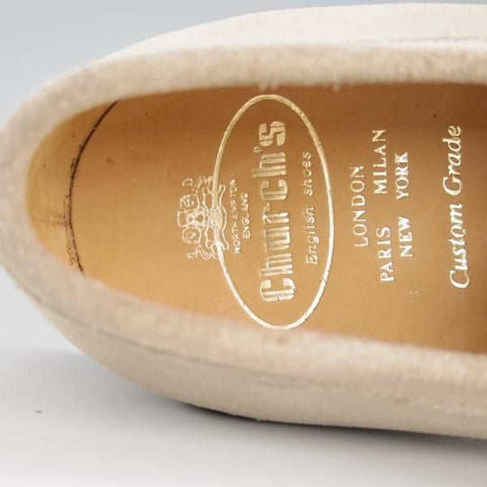 ほぼ未使用★チャーチ 70G/UK7【★コインローファー/BENTLEY】101ラスト/スエード/ベージュ/メンズ/Church's★d794