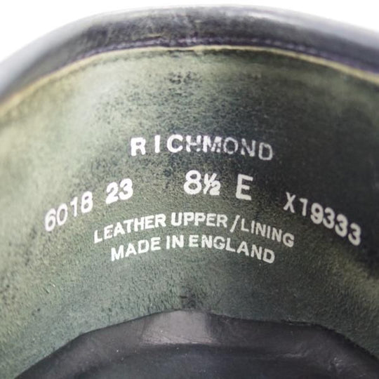 極上★クロケット&ジョーンズ 8.5E【★RICHMOND/リッチモンド】314ラスト/コインローファー/スエード/紺/メンズ/Crockett&Jones★d795