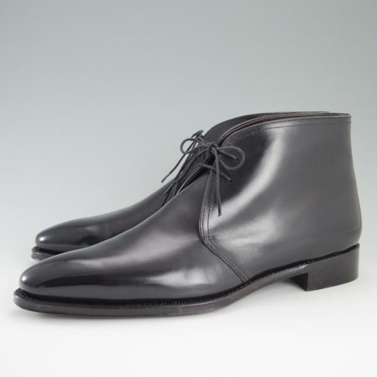 極美品★シェットランドフォックス SIZE 8【定価￥52,500-★ナイツブリッジ/3039SF】チャッカブーツ/黒/メンズ/SHETLAND FOX★d797