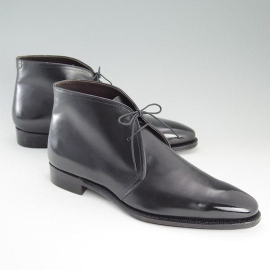 極美品★シェットランドフォックス SIZE 8【定価￥52,500-★ナイツブリッジ/3039SF】チャッカブーツ/黒/メンズ/SHETLAND FOX★d797