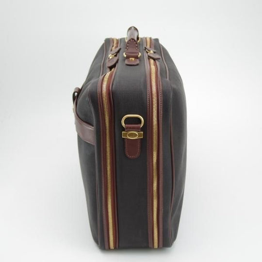 極上★ダンヒル/dunhill【貴重★オーバーナイトバッグ】ショルダー付/ブリーフケース/メンズ/ビジネス/バッグ/黒×茶★N5374