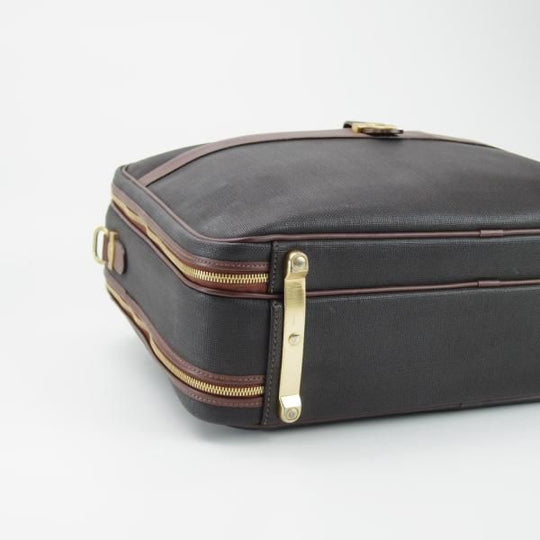 極上★ダンヒル/dunhill【貴重★オーバーナイトバッグ】ショルダー付/ブリーフケース/メンズ/ビジネス/バッグ/黒×茶★N5374
