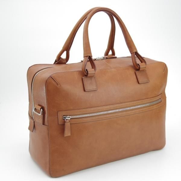 極上★ダンヒル/dunhill【定価10万円以上★レザー/ボストンバッグ】ショルダー付/メンズ&レディース/ビジネス/バッグ/茶★N5389