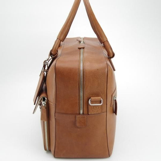 極上★ダンヒル/dunhill【定価10万円以上★レザー/ボストンバッグ】ショルダー付/メンズ&レディース/ビジネス/バッグ/茶★N5389