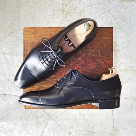 未使用★(英)ガジアーノ&ガーリング 7.5D【定価￥172,800-★OXFORD/MH71ラスト】ストレートチップ/カーフ/黒/GAZIANO&GIRLING★d798