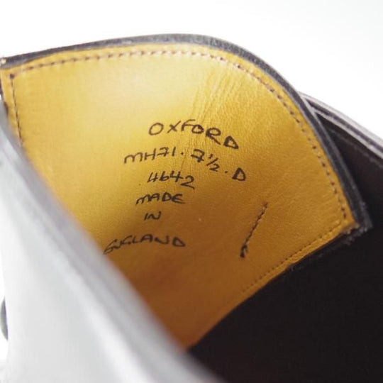 未使用★(英)ガジアーノ&ガーリング 7.5D【定価￥172,800-★OXFORD/MH71ラスト】ストレートチップ/カーフ/黒/GAZIANO&GIRLING★d798