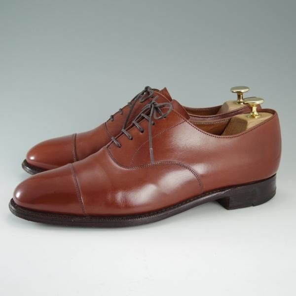 ★(英)チーニー UK7.5程度【貴重★(米)COLE HAAN別注/ストレートチップ】カーフ/茶/メンズ/コールハーン/CHEANEY★d799