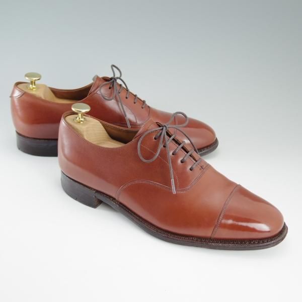 ★(英)チーニー UK7.5程度【貴重★(米)COLE HAAN別注/ストレートチップ】カーフ/茶/メンズ/コールハーン/CHEANEY★d799