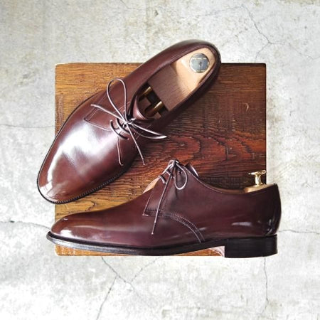 極上★ジョンロブ 6E【貴重★8695ラスト/PERRIER/ペリエ】プレーントゥ/Vフロント/カーフ/濃茶/メンズ/JOHN LOBB★d802