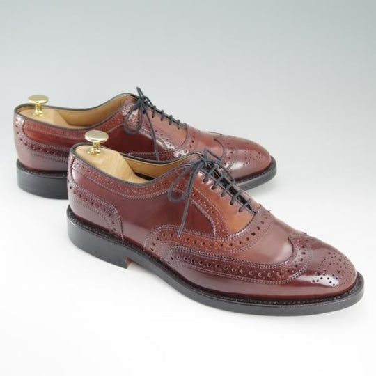 美品★(米)アレンエドモンズ 7.5E【貴重★コードバン仕様/マホガニー〜赤茶系】CAMBRIDGE/フルブローグ/メンズ/ALLEN EDMONDS★d808