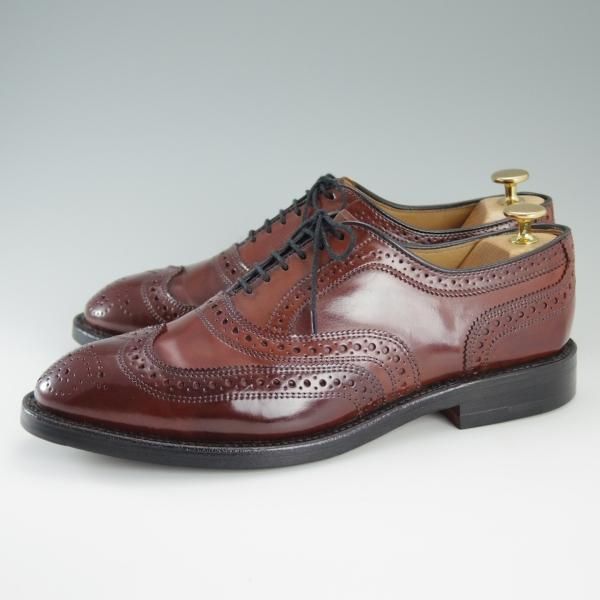美品★(米)アレンエドモンズ 7.5E【貴重★コードバン仕様/マホガニー〜赤茶系】CAMBRIDGE/フルブローグ/メンズ/ALLEN EDMONDS★d808