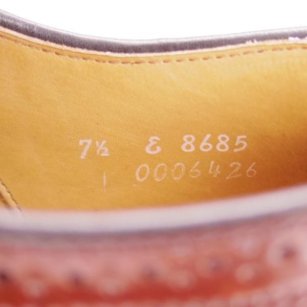 美品★(米)アレンエドモンズ 7.5E【貴重★コードバン仕様/マホガニー〜赤茶系】CAMBRIDGE/フルブローグ/メンズ/ALLEN EDMONDS★d808