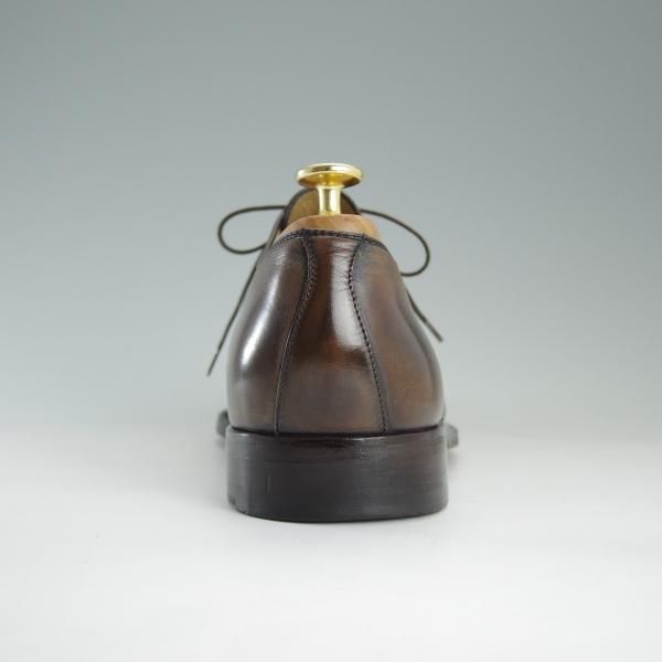 美品★(伊)ストール・マンテラッシ SIZE 42.5【貴重★ホールカット/プレーントゥ】カーフ/濃茶/メンズ/SUTOR MANTELLASSI★d811