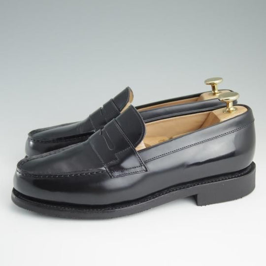 極美品★(英)アルフレッド・サージェント UK5.5【貴重★(仏)BOWEN別注/ボーウェン】コインローファー/黒/メンズ/Alfred Sargent★d828