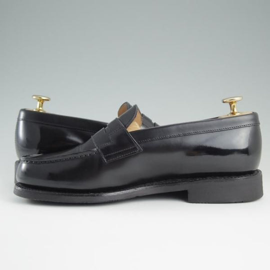 極美品★(英)アルフレッド・サージェント UK5.5【貴重★(仏)BOWEN別注/ボーウェン】コインローファー/黒/メンズ/Alfred Sargent★d828