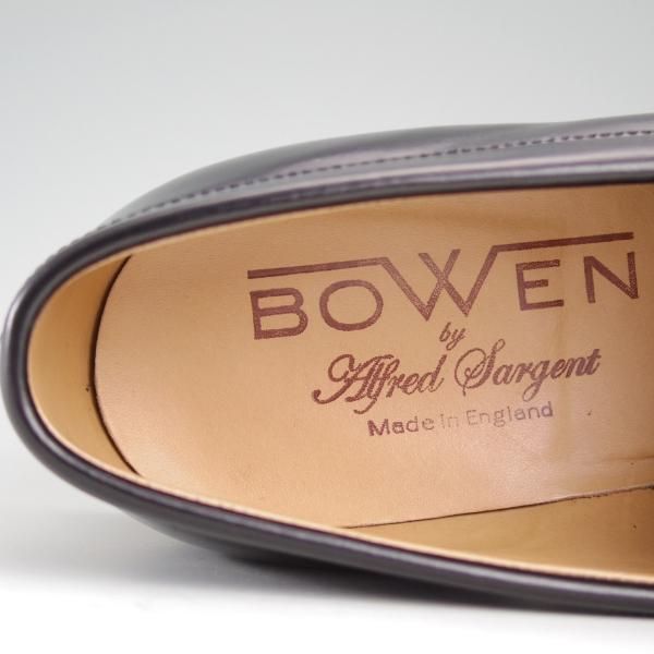 極美品★(英)アルフレッド・サージェント UK5.5【貴重★(仏)BOWEN別注/ボーウェン】コインローファー/黒/メンズ/Alfred Sargent★d828